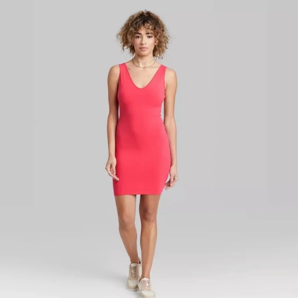 *SALE* Wild Fable Pink Cotton Fitted Bodycon Tank Dress